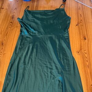 Cupshe Brand New Emerald Satin Slip Dress